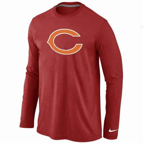 Nike Chicago Bears Team Logo Long Sleeve NFL T-Shirt - Red